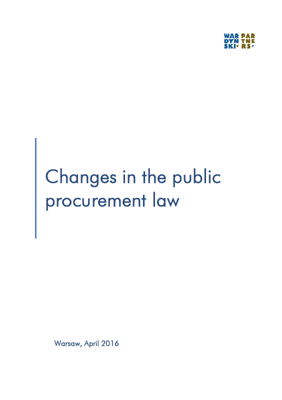 Changes in the public procurement law