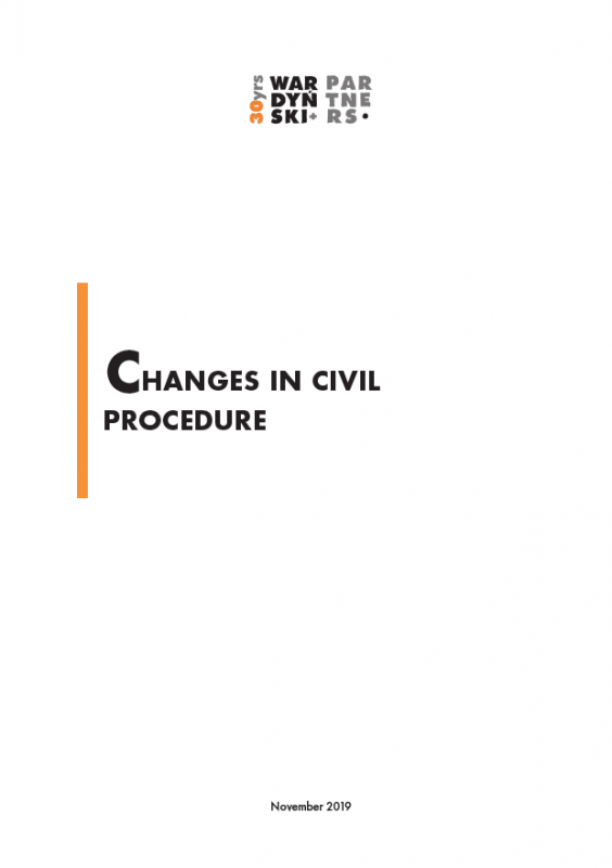 Changes in civil procedure